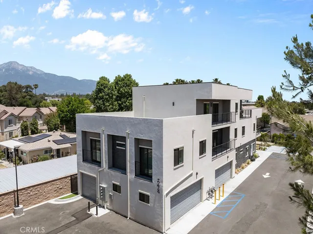 a view of a city with tall buildings