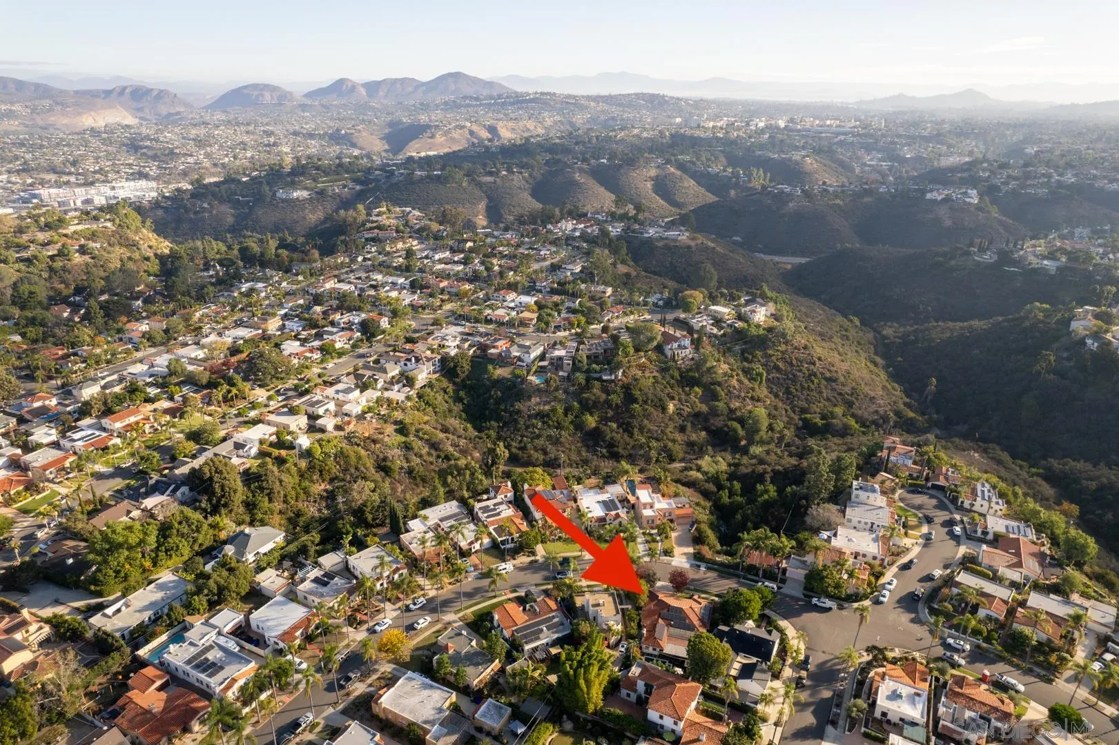 4195 Rochester Road San Diego, CA 92116 - Photo 36 of 39 an aerial view of houses with yard