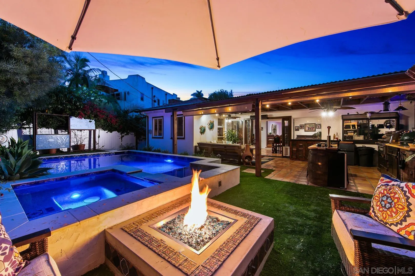 4195 Rochester Road San Diego, CA 92116 - Photo 6 of 39 a view of a backyard with swimming pool