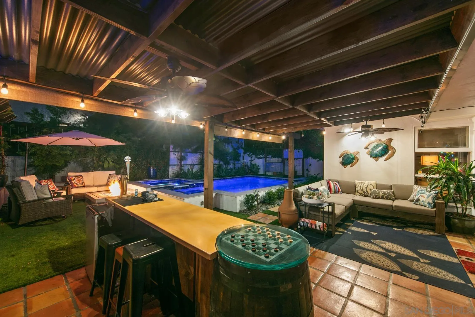 4195 Rochester Road San Diego, CA 92116 - Photo 9 of 39 a view of a backyard with sitting area