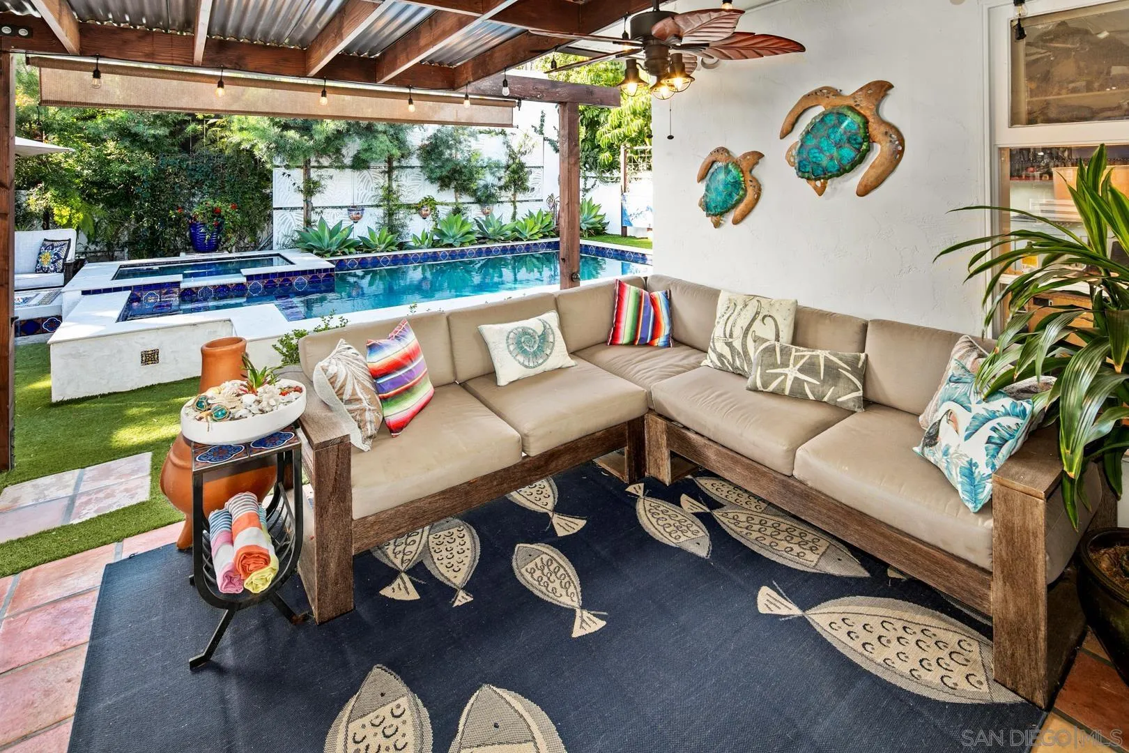 4195 Rochester Road San Diego, CA 92116 - Photo 10 of 39 a outdoor living space with furniture and garden view