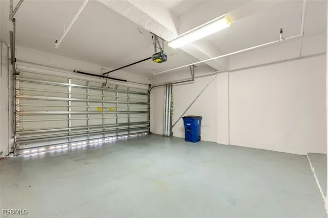 a view of a garage
