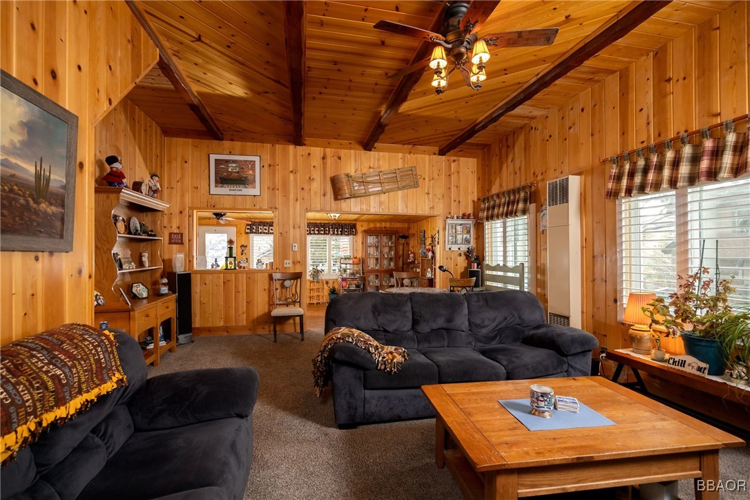 39388 Lodge Road Fawnskin, CA 92333 - Photo 19 of 45 a living room with furniture a couch and a potted plant