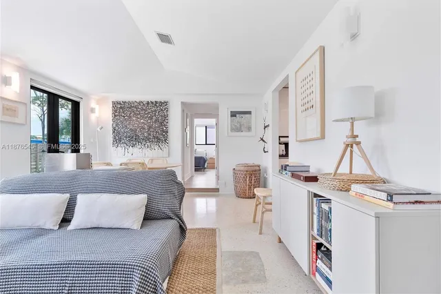 a view of staircase with white walls