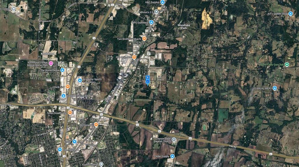 3160 Dripping Spring Road Sherman, TX 75090 - Photo 4 of 6 Aerial map of property and surrounding area