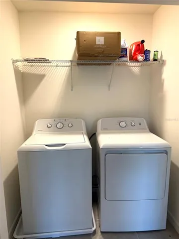 a building outdoor space with patio furniture