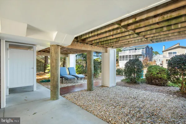 a view of a porch with patio