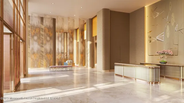 a view of a living room and entry way