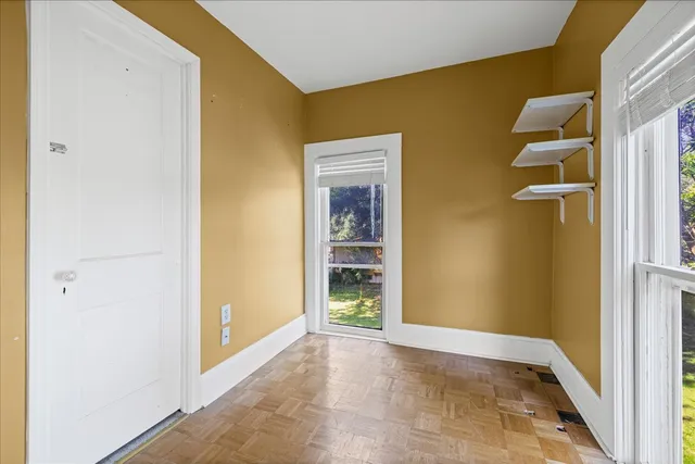 a view of an front door