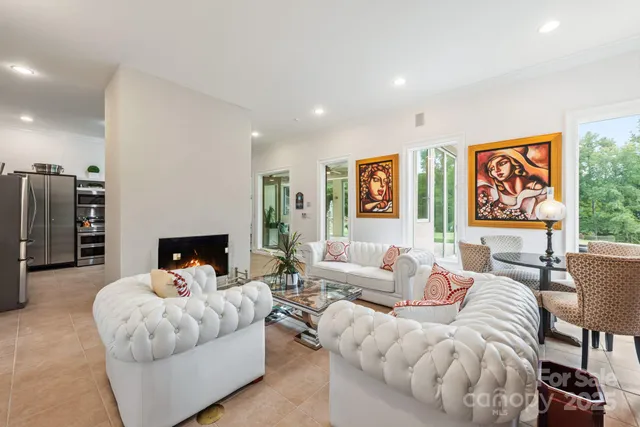 a view of outdoor space with seating