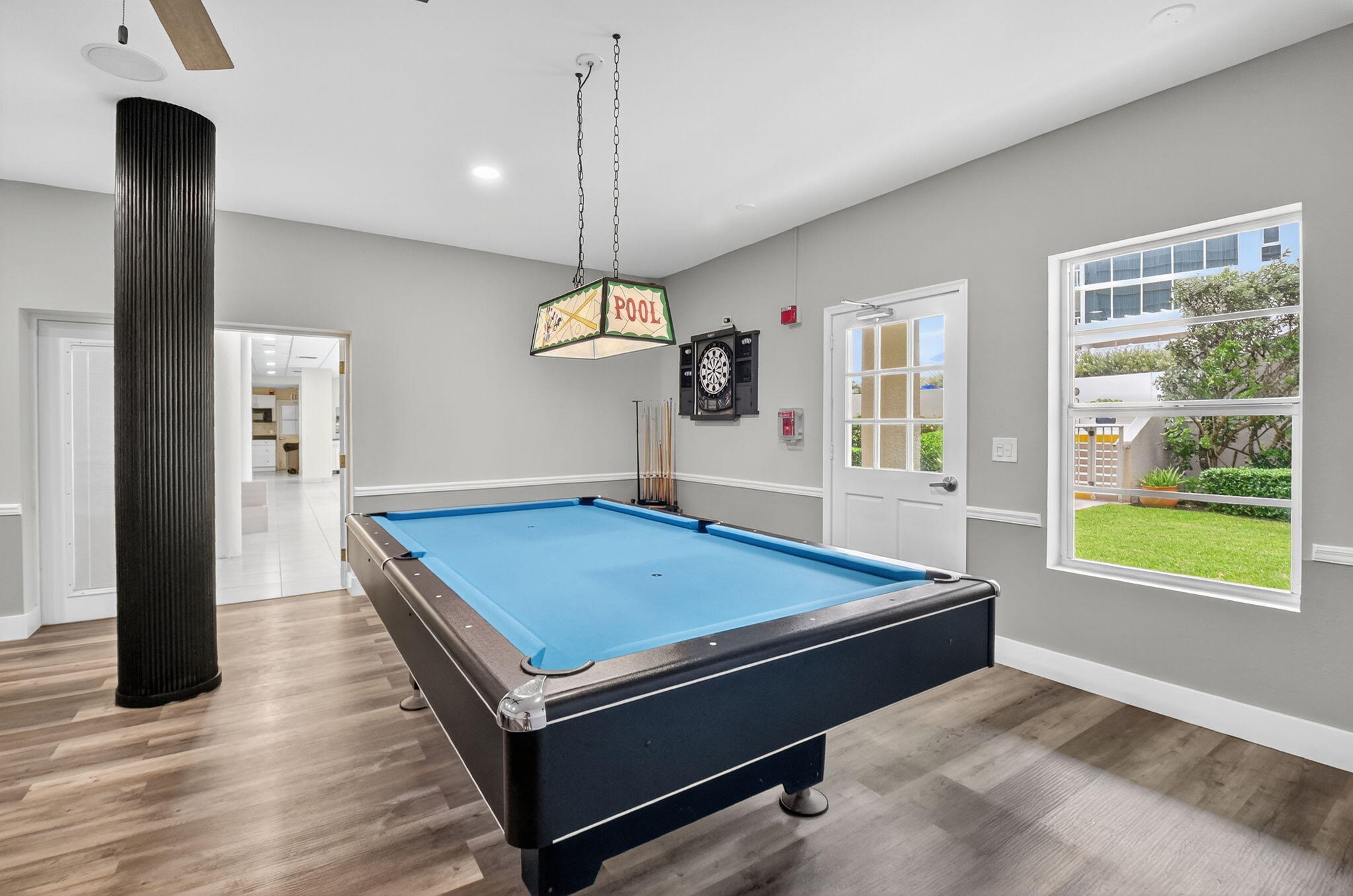 3570 South Ocean Boulevard, Unit 508 South Palm Beach, FL 33480 - Photo 31 of 47 a room with pool table and windows