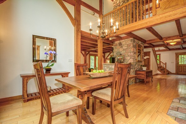 53 Porter Road Andover, MA 01810 - Photo 4 of 17 a view of a dining room with furniture and chandelier