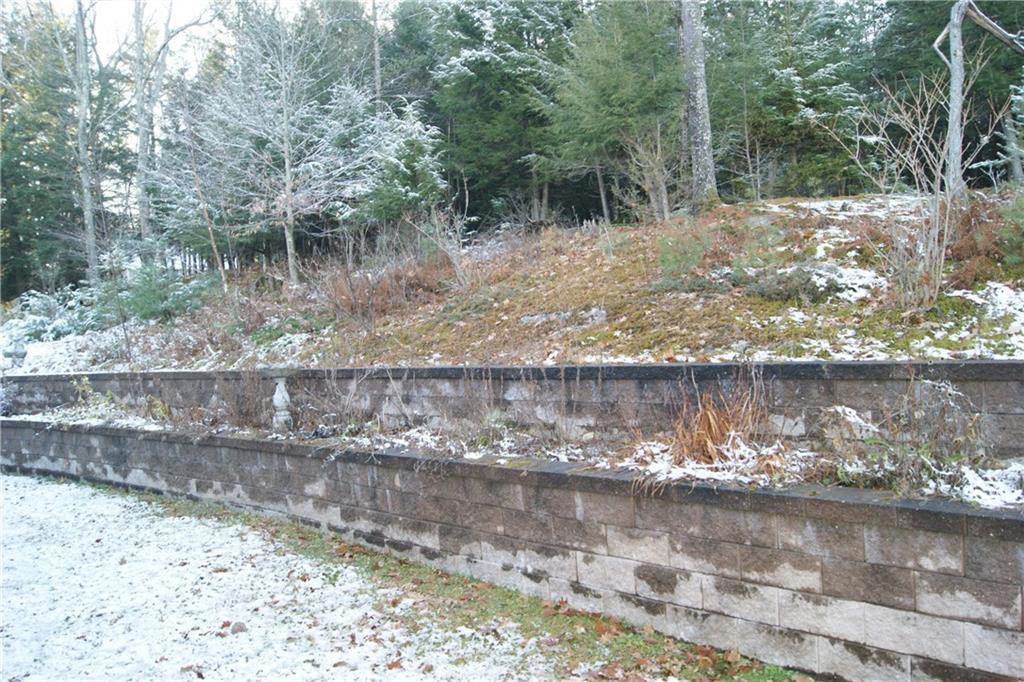 A huge stone retaining wall outback....