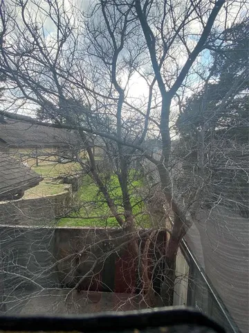 a view of backyard with green space