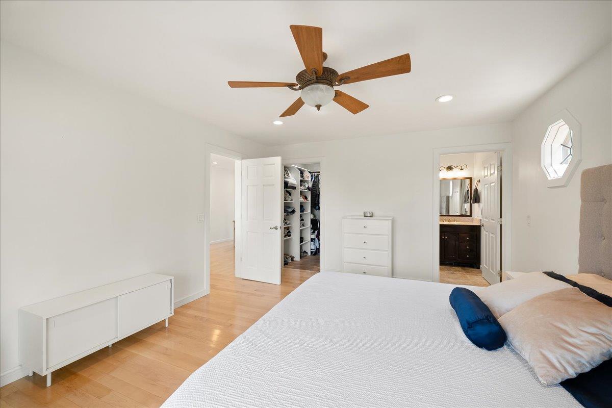 3560 Sugar View Road Meadow Vista, CA 95722 - Photo 14 of 49 Main Floor Primary EnSuite with Patio Access, Walk-In Closet w/South Carolina Cedar Flooring