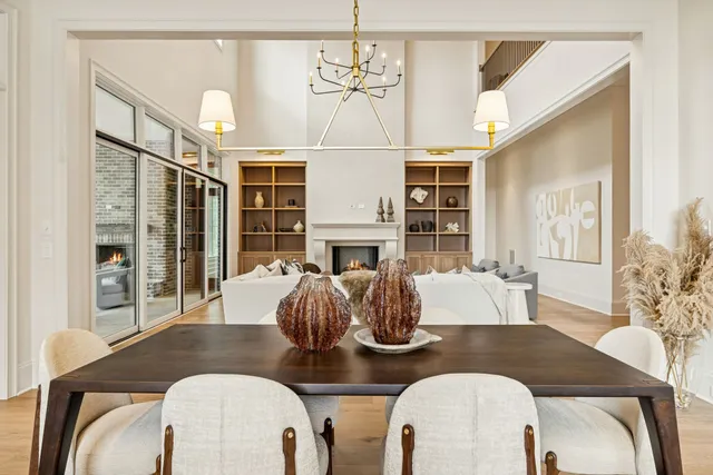 a view of a livingroom with furniture and furniture