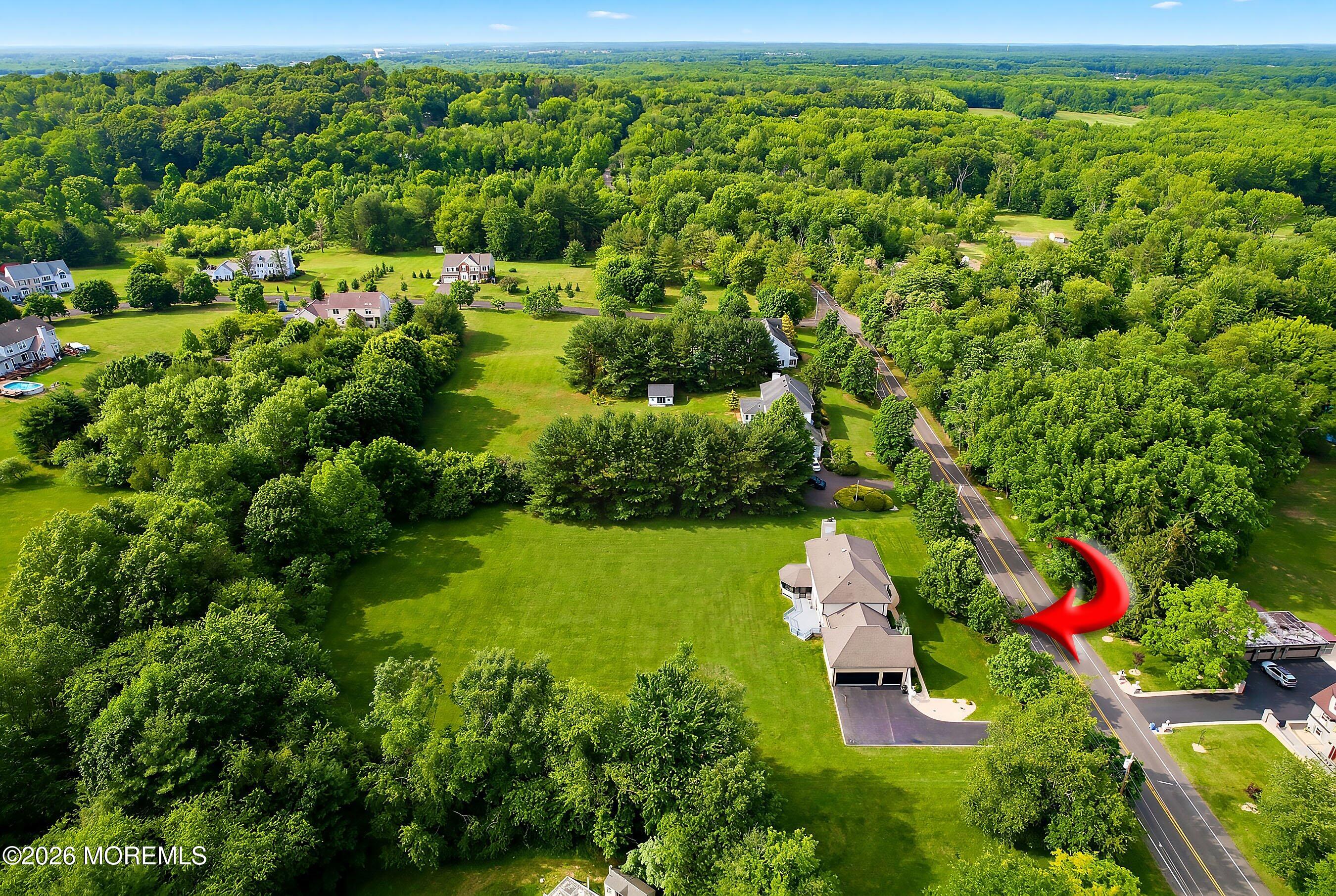 304 Disbrow Hill Road Millstone Township, NJ 08535 - Photo 52 of 54 02-Side Aerial 1 ARROW