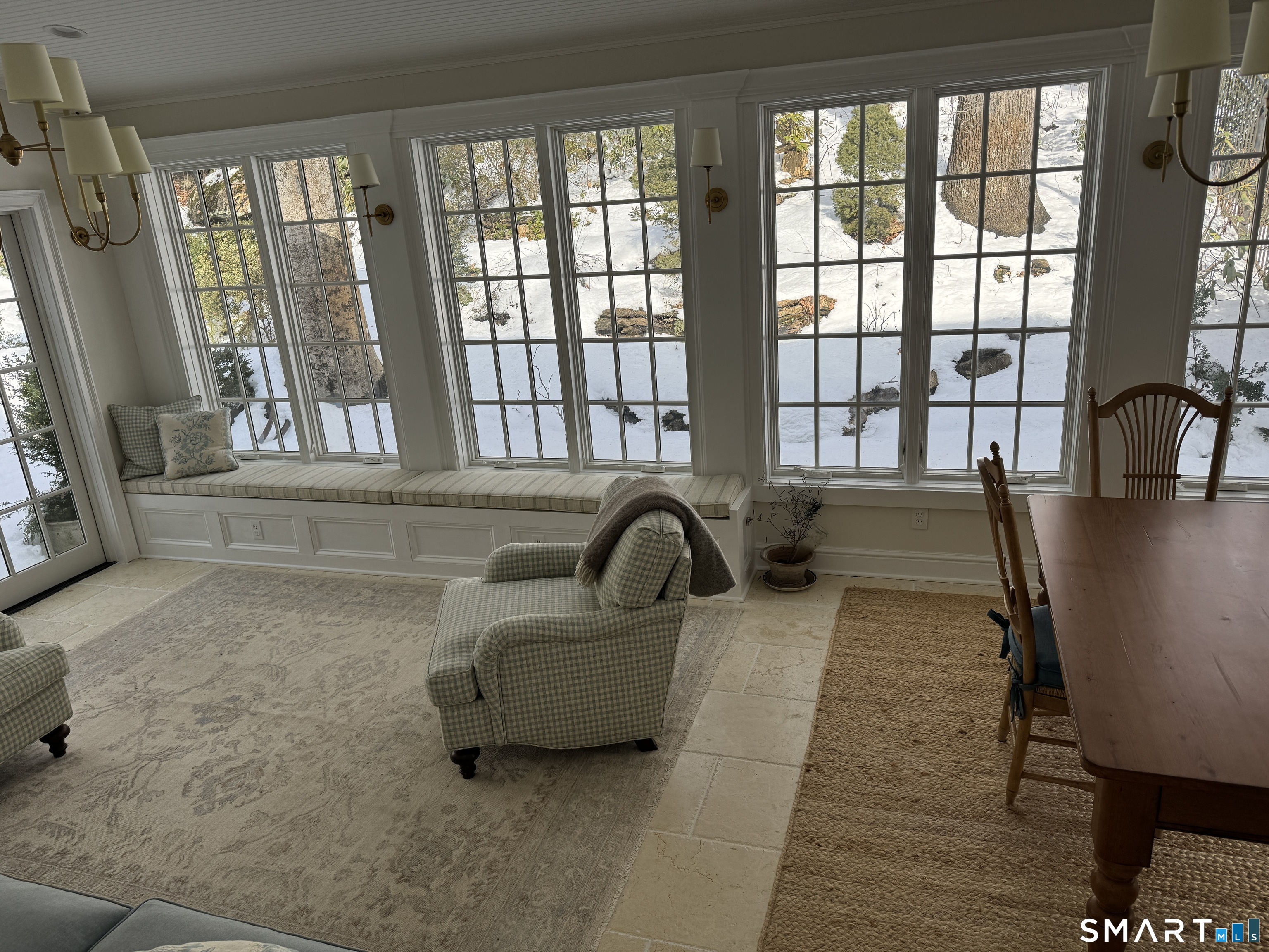 301 Old Norwalk Road New Canaan, CT 06840 - Photo 5 of 27 a living room with furniture and a floor to ceiling window