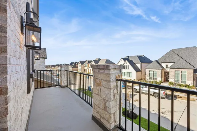 a view of city from a balcony