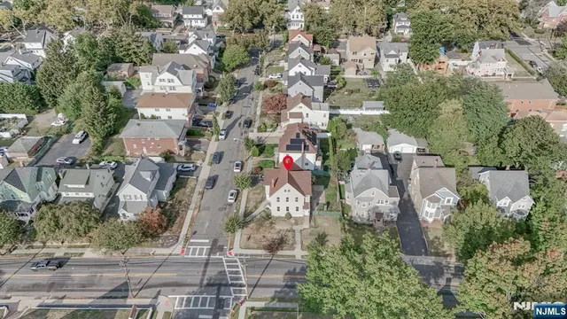 an aerial view of multiple house