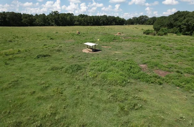 a view of a lake with a city