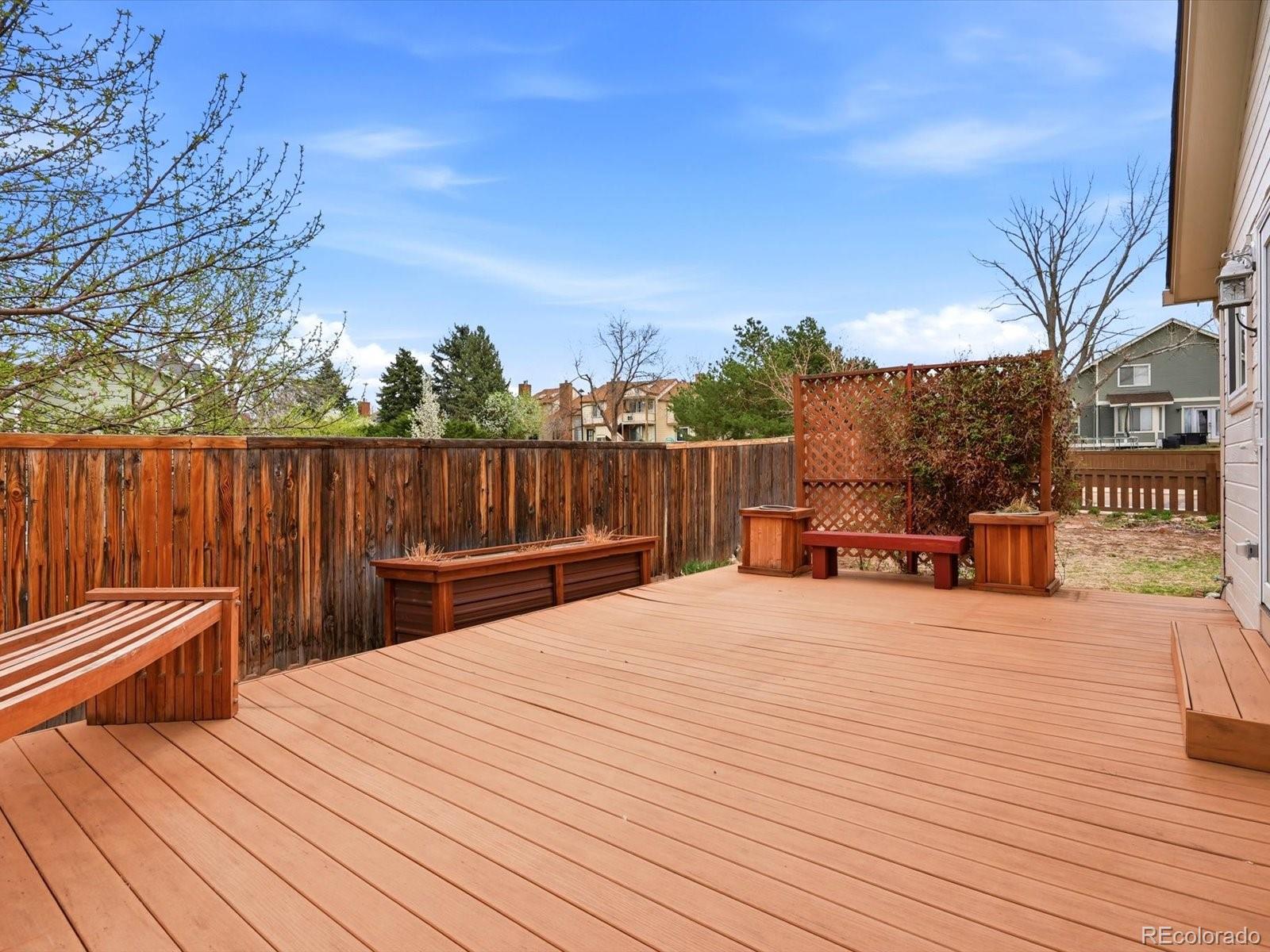 765 Stowe Street Highlands Ranch, CO 80126 - Photo 33 of 43 a swimming pool with wooden fence