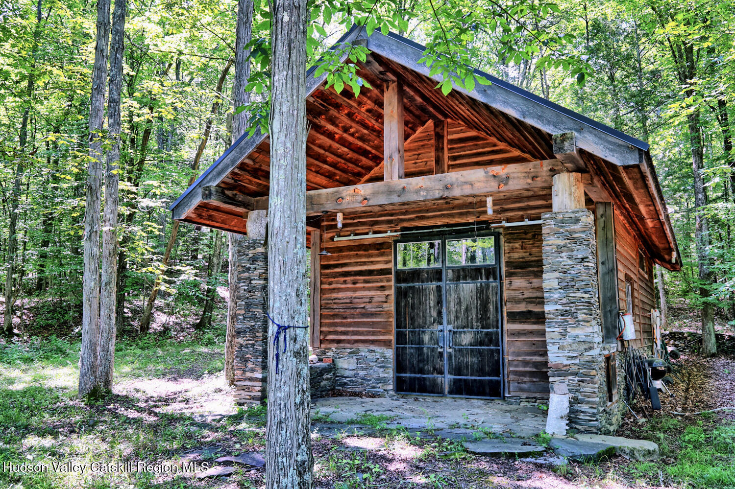 128 West Moorehouse Road Cairo, NY 12413 - Photo 29 of 132 a backyard of a house with barbeque oven and plants