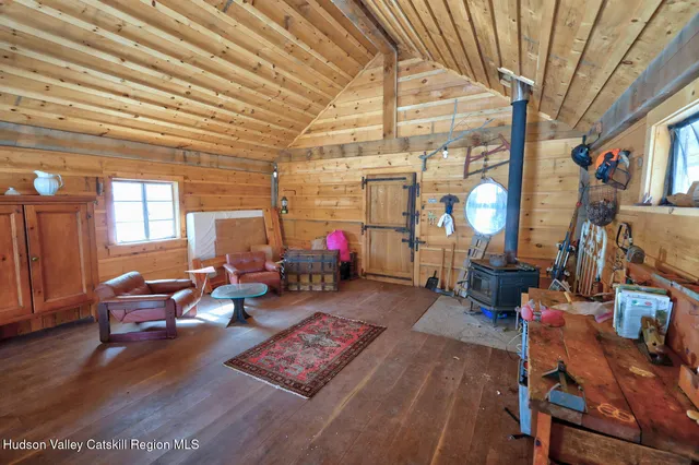 a view of a tree in a yard