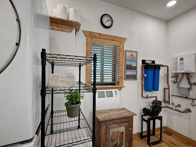 a room with storage and utility