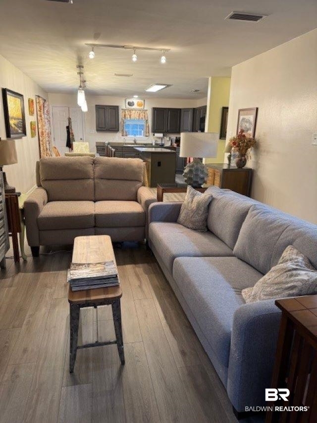 8100 Coden Belt Road West Coden, AL 36523 - Photo 3 of 12 Living room with hardwood / wood-style floors