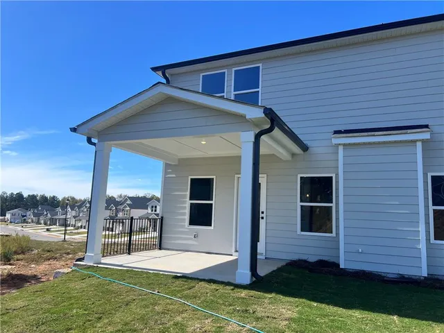 a view of outdoor space with seating