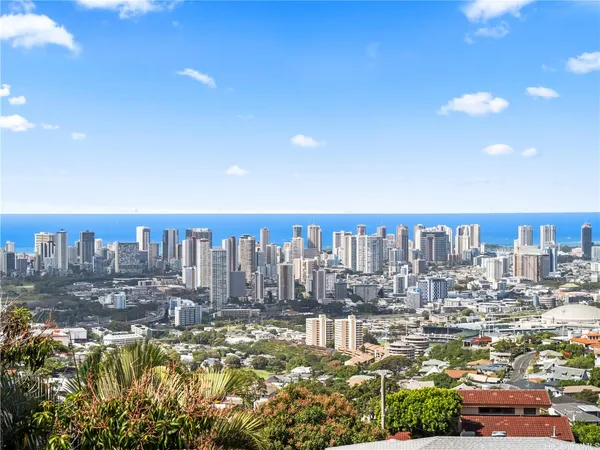 a view of a city with tall buildings