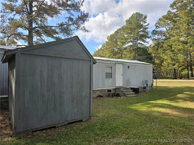 a backyard of a house