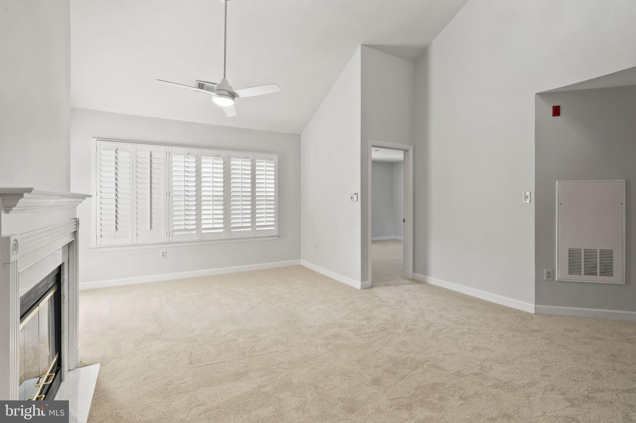6832 Hayley Ridge Way, Unit D Baltimore, MD 21209 - Photo 10 of 33 an empty room with windows and fireplace
