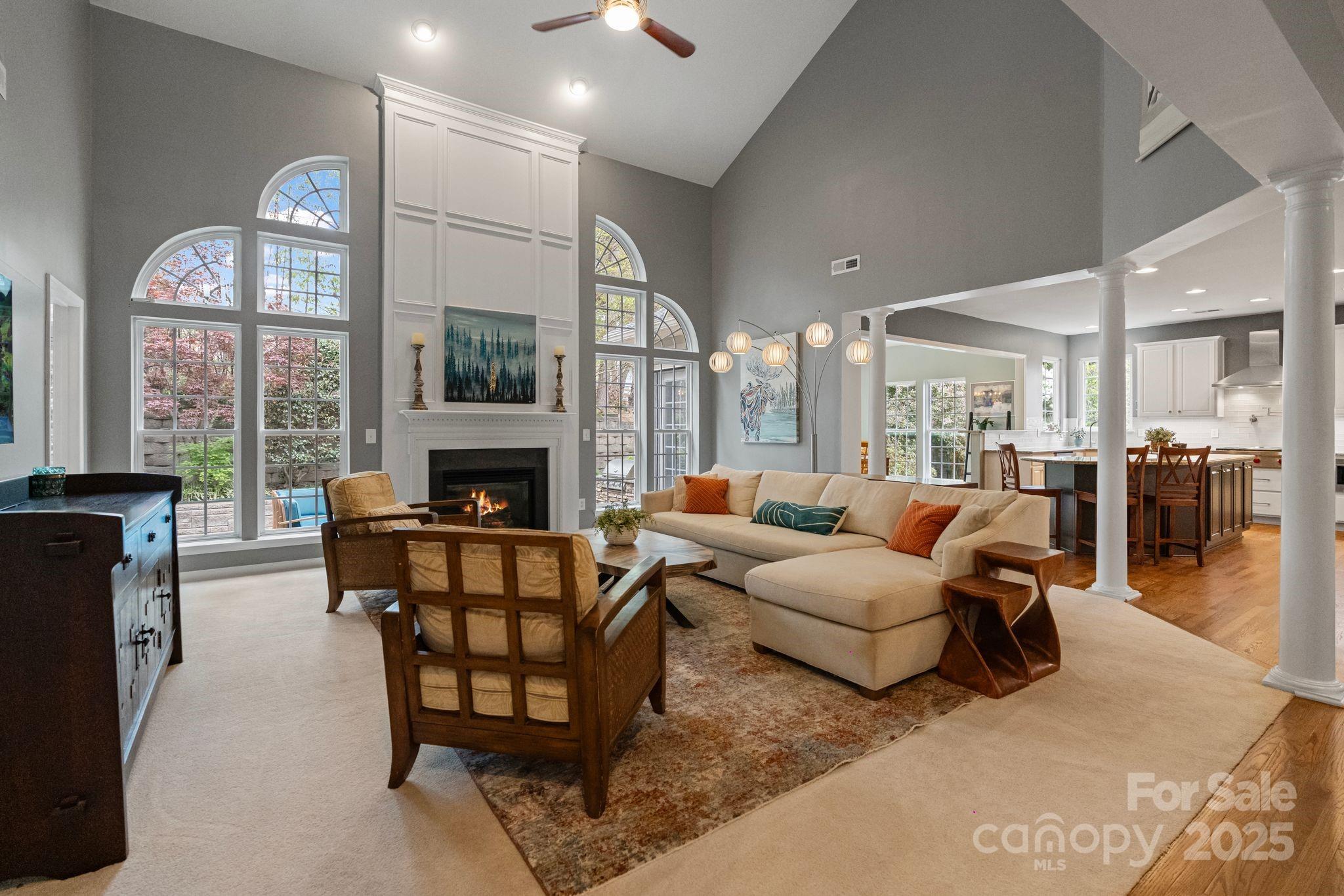 1039 Sharon Lee Avenue Fort Mill, SC 29708 - Photo 13 of 46 a living room with furniture and a fireplace