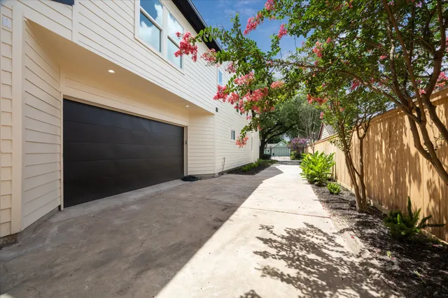a entryway with flower pots
