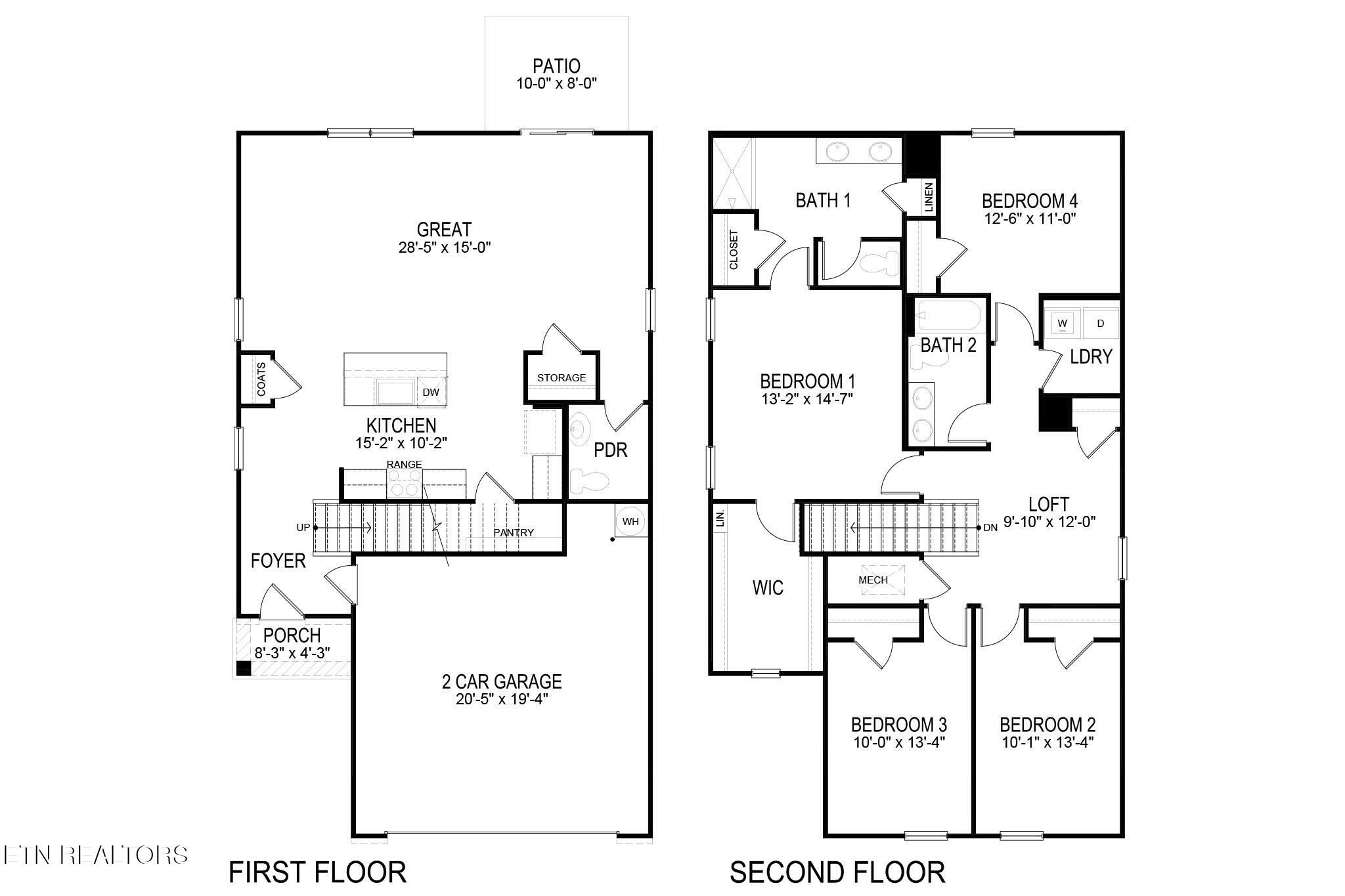 6833 Prospect Hl Lane Corryton, TN 37721 - Photo 2 of 2 Elston Express Floor Plan 2048x1365
