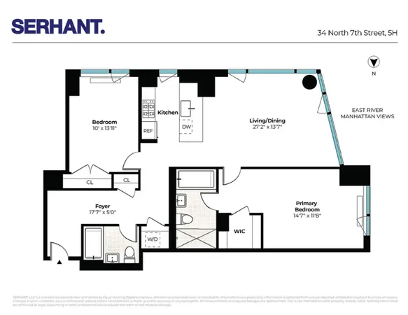 $1,990,000 | 34 North 7th Street, Unit 5H | Williamsburg