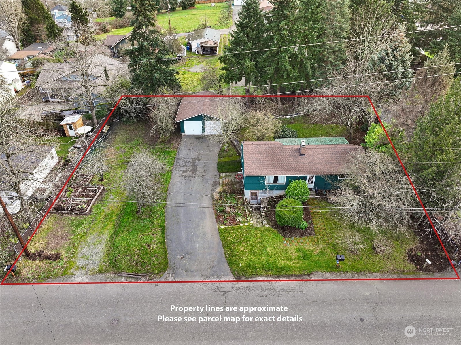 1608 Shattuck Avenue South Renton, WA 98055 - Photo 2 of 38 an aerial view of a house with garden space and street view
