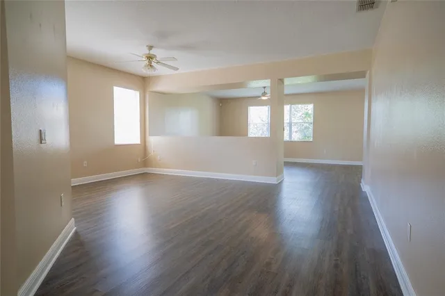 a view of a back yard of the house