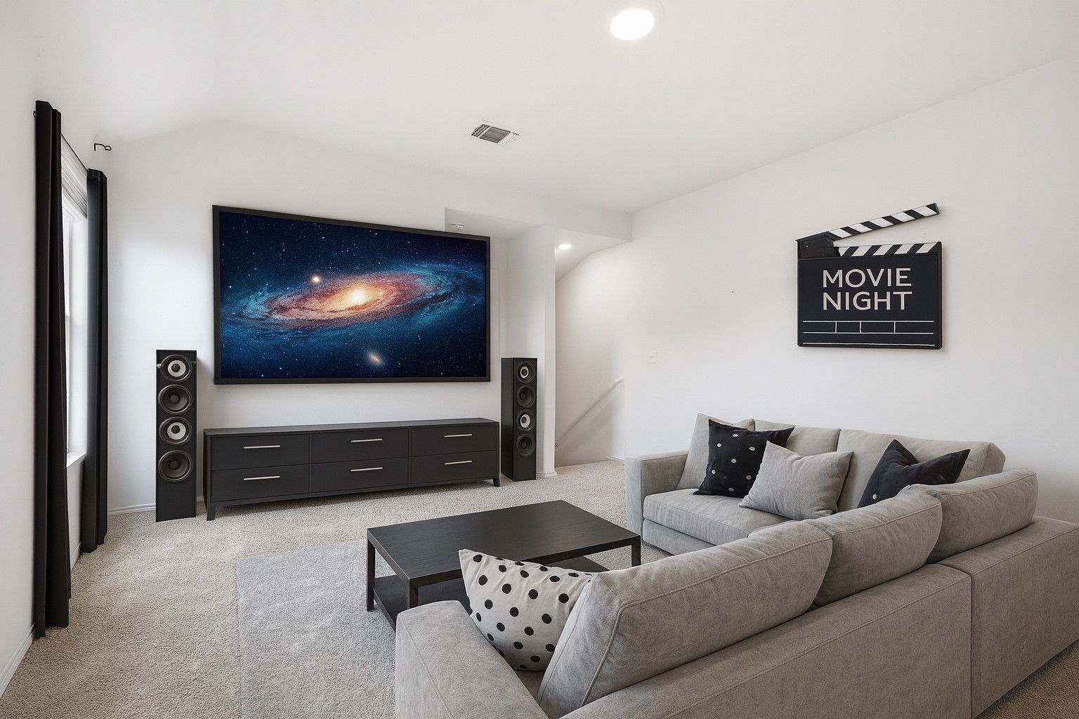 15000 Bajada Rd Manor Manor, TX 78653 - Photo 19 of 31 Entertain guests in your potential media room with plush carpeting and recessed lighting.