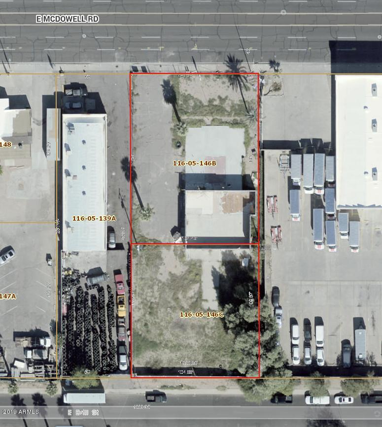2305 East McDowell Road Phoenix, AZ 85006 - Photo 3 of 3 Aerial of Both Lots