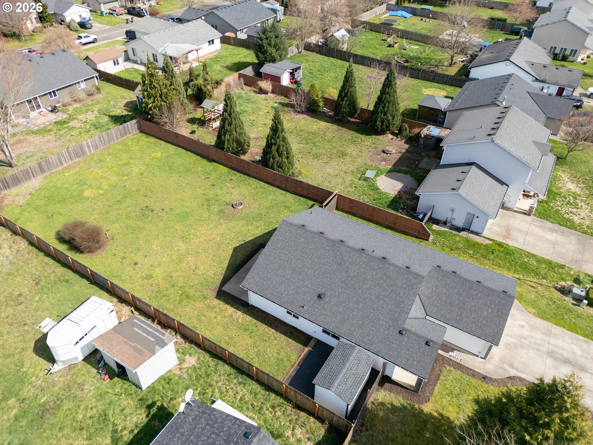 304 East Wilson Street Yacolt, WA 98675 - Photo 23 of 29 an aerial view of residential houses with outdoor space