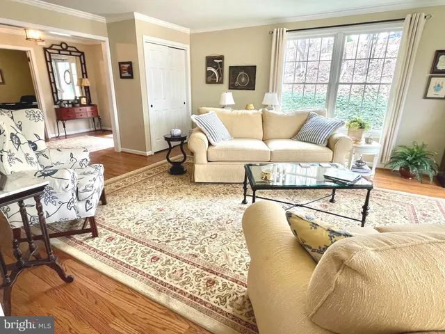 a living room with furniture and a couch