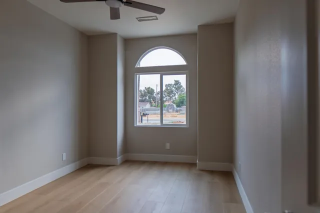 an empty room with a window