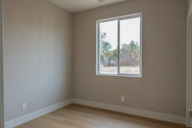 an empty room with a window