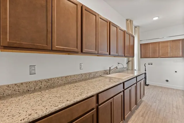 a view of a room with rack on the wall