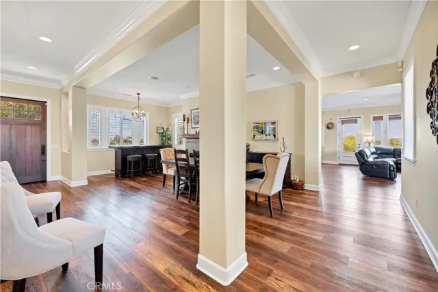 a view of a livingroom with furniture and a fireplace