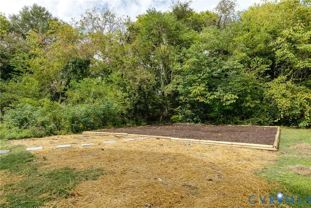 a view of yard with green space