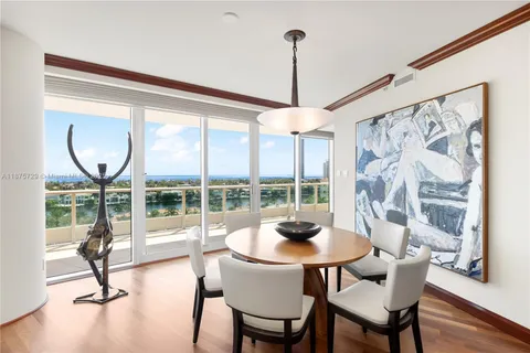 a view of a dining room and livingroom view